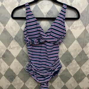 Niptuck Swim Red, White & Blue One Piece Swimsuit